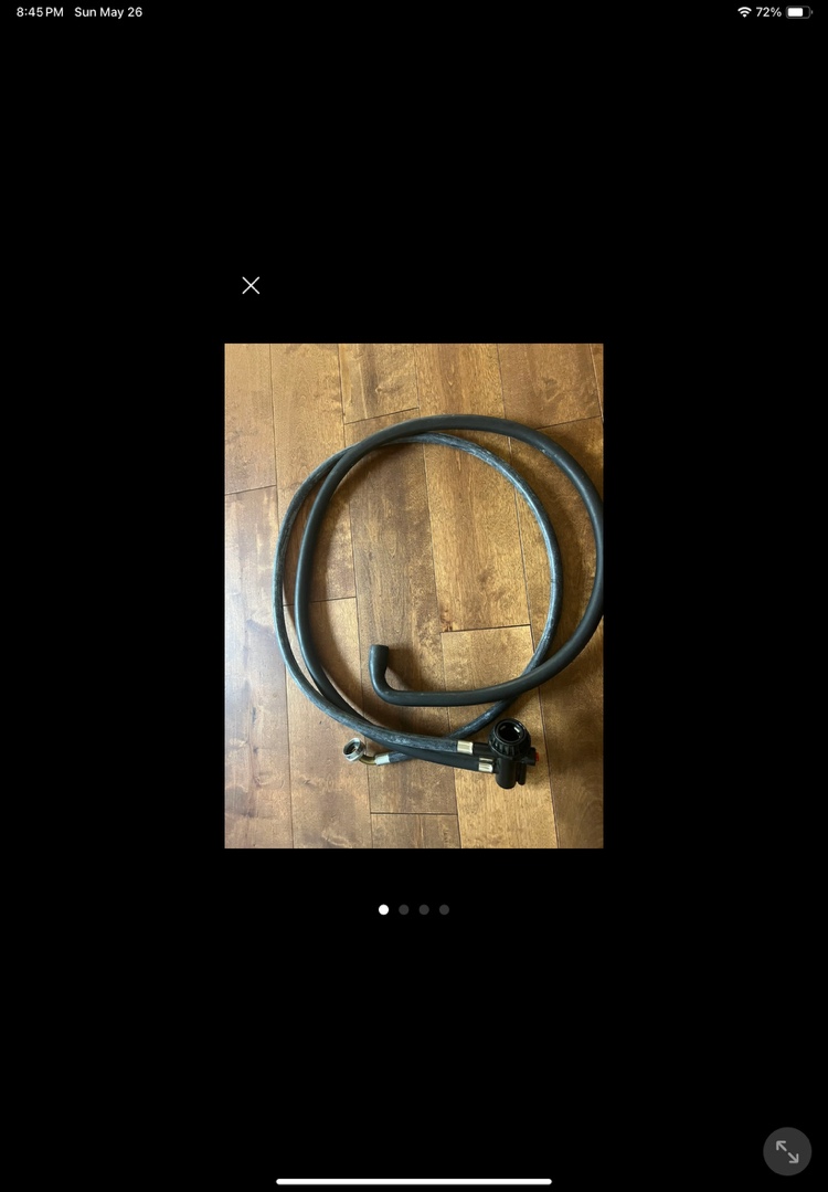 Washer fill and drain hose with sink adapter