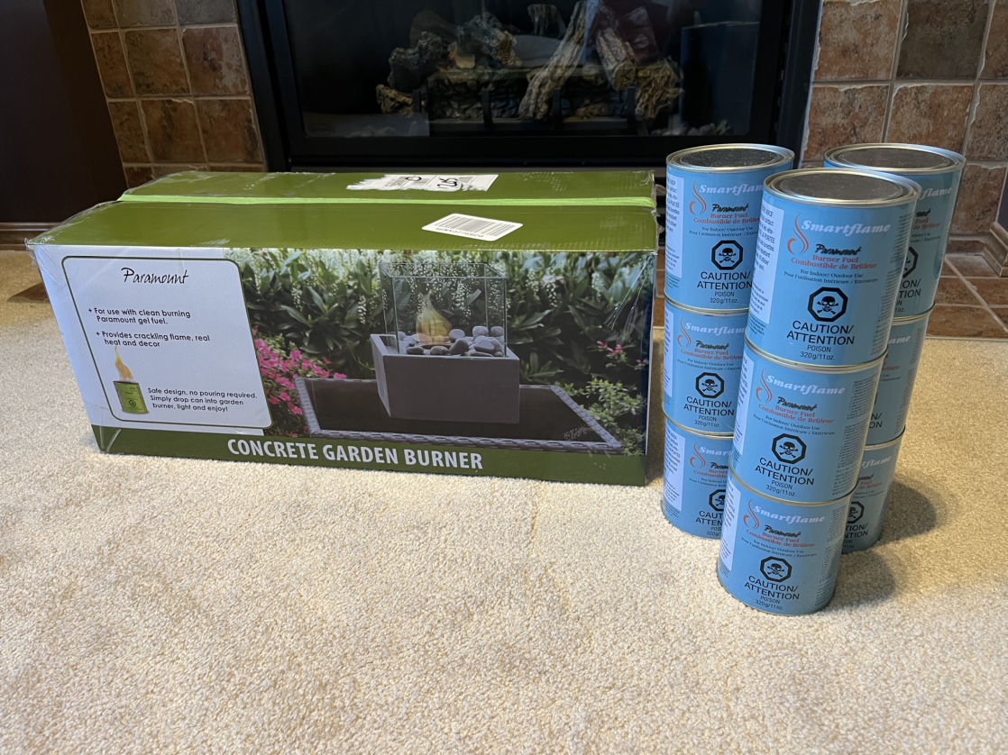 *NEW* Square Concrete Garden Burner - Includes 9 fuel cans - photo 2