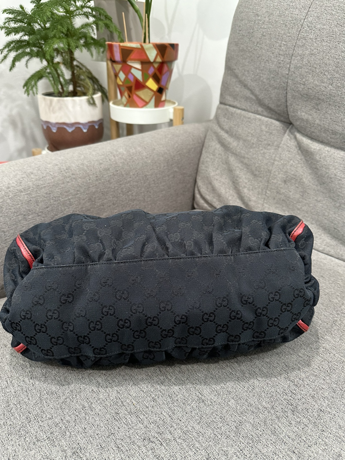 Authentic Gucci (Reworked)  Canvas Abbey Hobo Shoulder Bag image indicator(4)