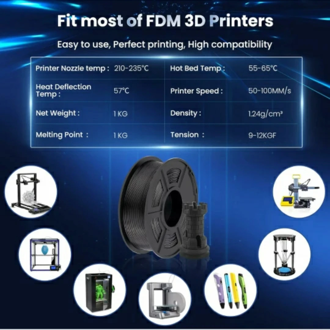 SUNLU 3D Printer Filament PLA Plus 1.75mm 1KG x 2, Black+White - photo 2
