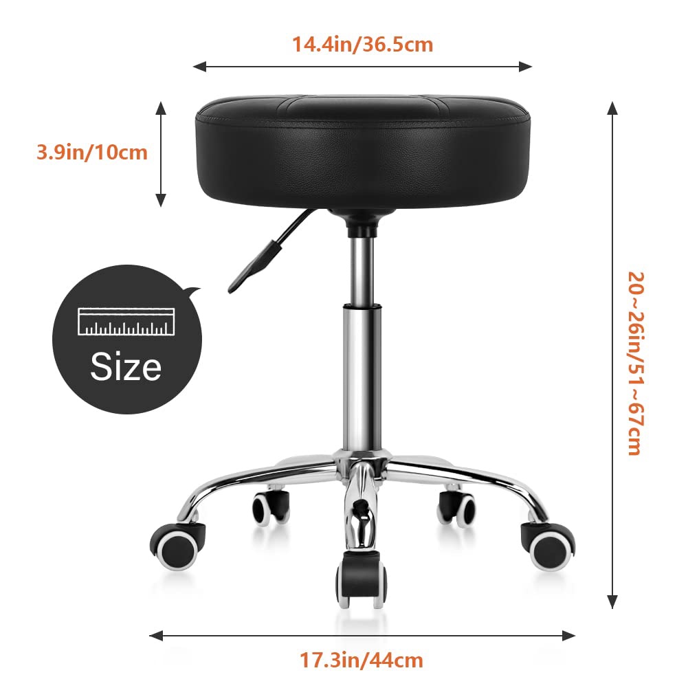 KKTONER Round Rolling Stool Chair - photo 3