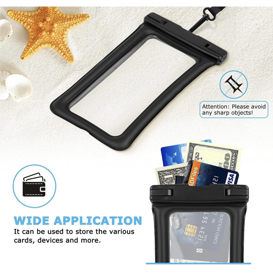 Universal Waterproof Phone Pouch, 2pc,Phone Waterproof Bag Case image indicator(7)