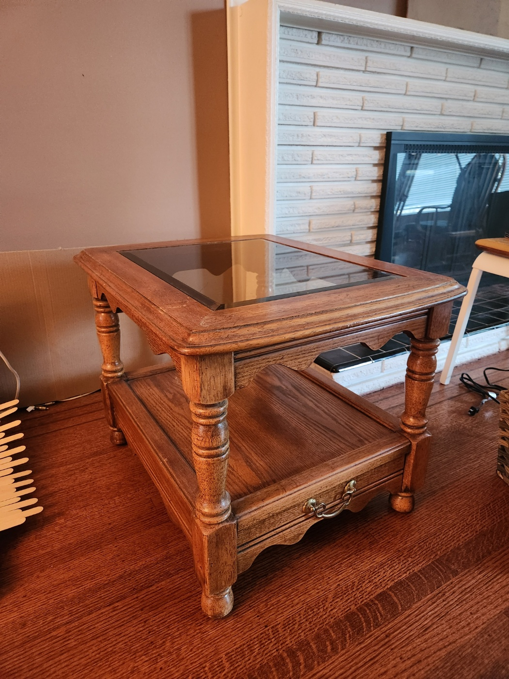 wooden coffee table x2