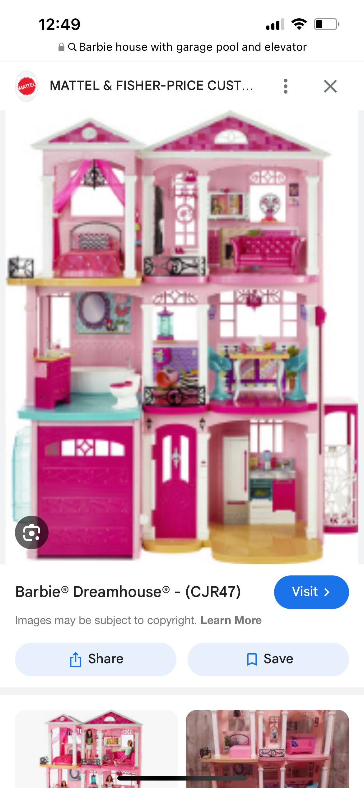 Barbie Dream house- older model CJR47 image indicator(7)