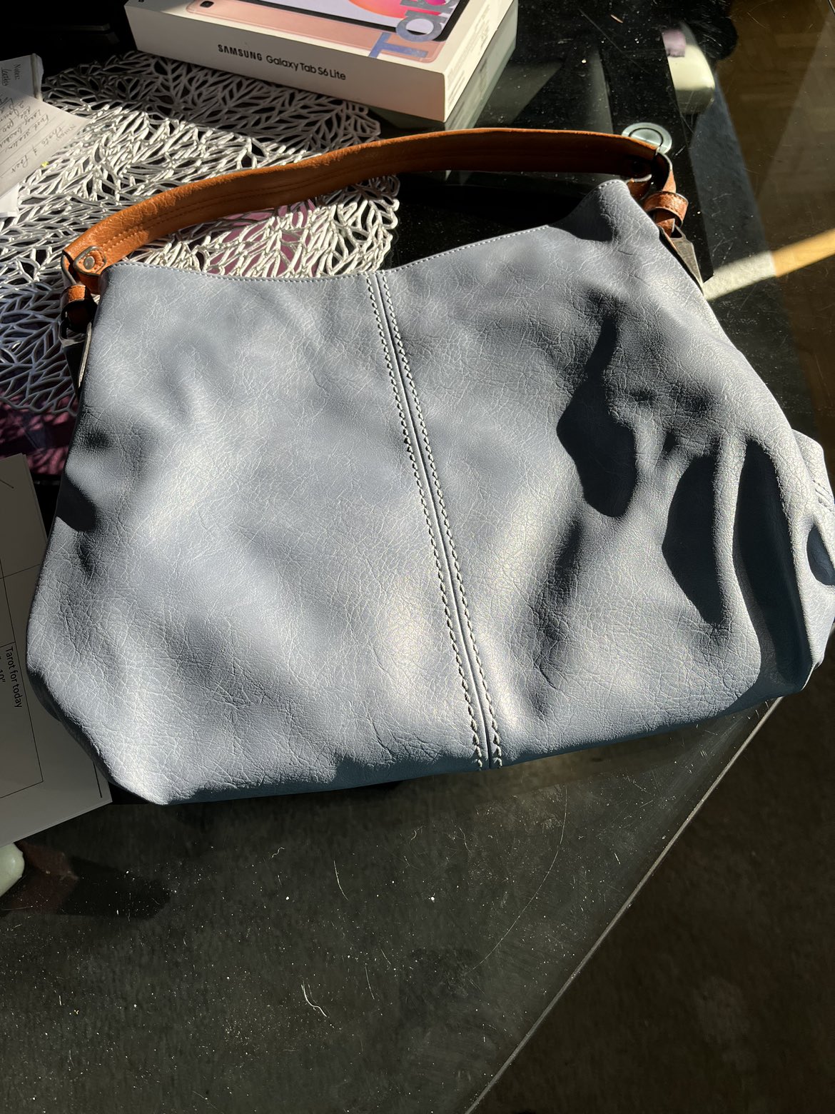 Light blue designer purse - photo 3