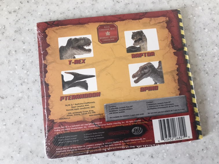 2001 Jurassic Park III Reel Coinz Coin Set NEW image indicator(2)