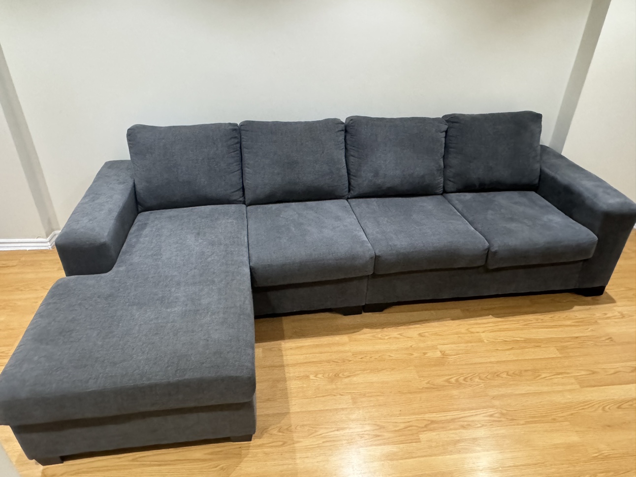 2 piece sectional Sofa with a reversible chaise - Grey