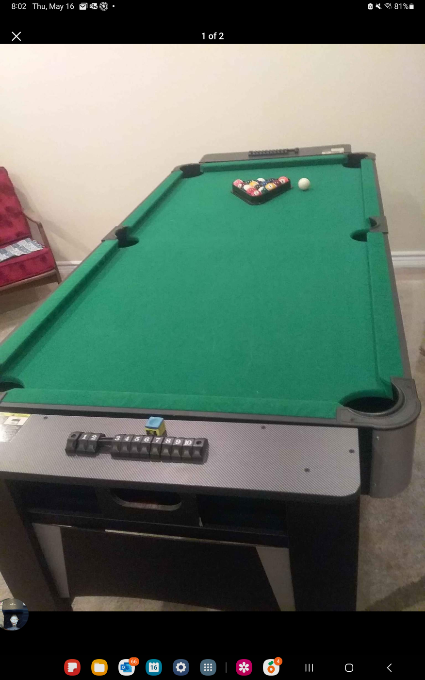 POOL, AIR HOCKEY,  PING PONG  TABLE