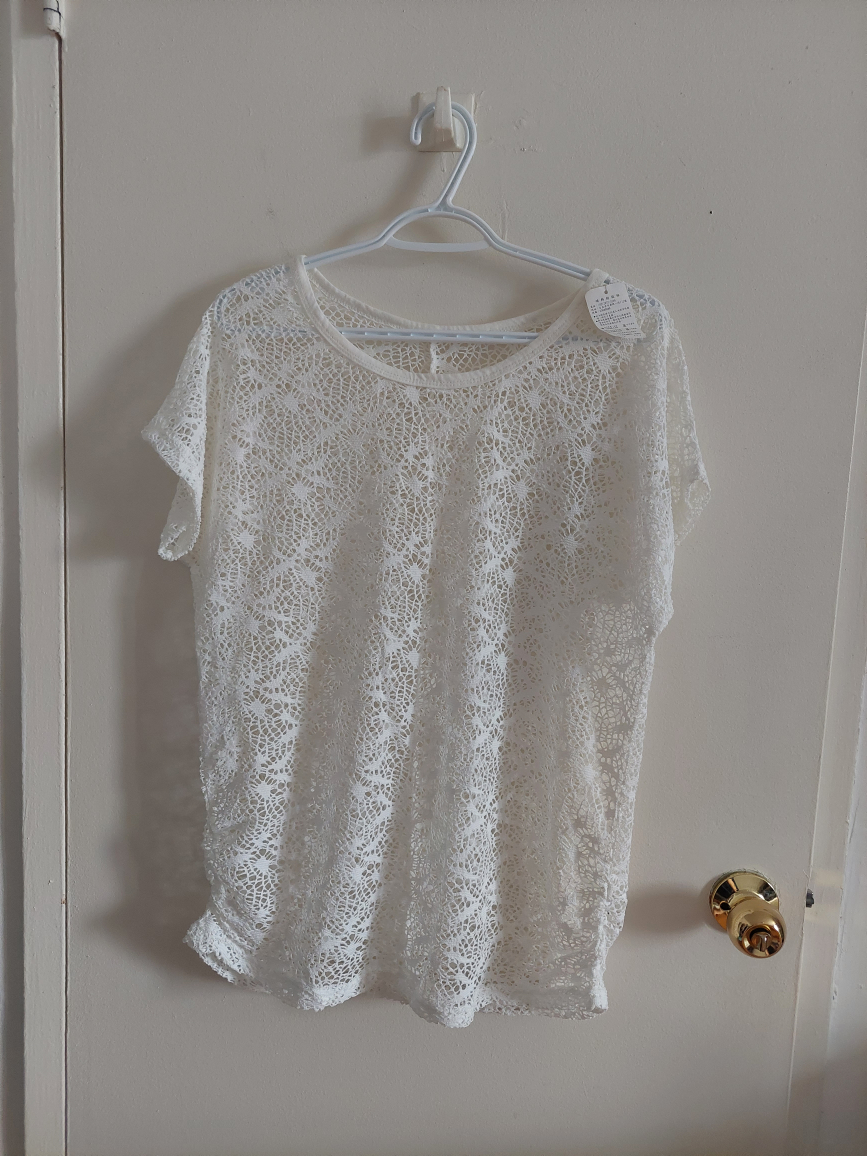 NEW Beach cover up top summer top white