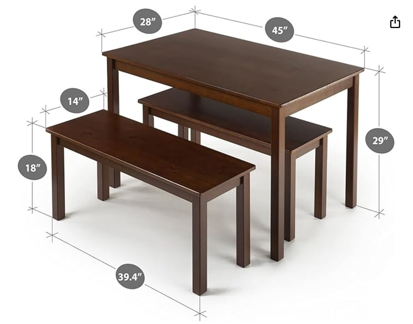 pine wood dining table - photo 2