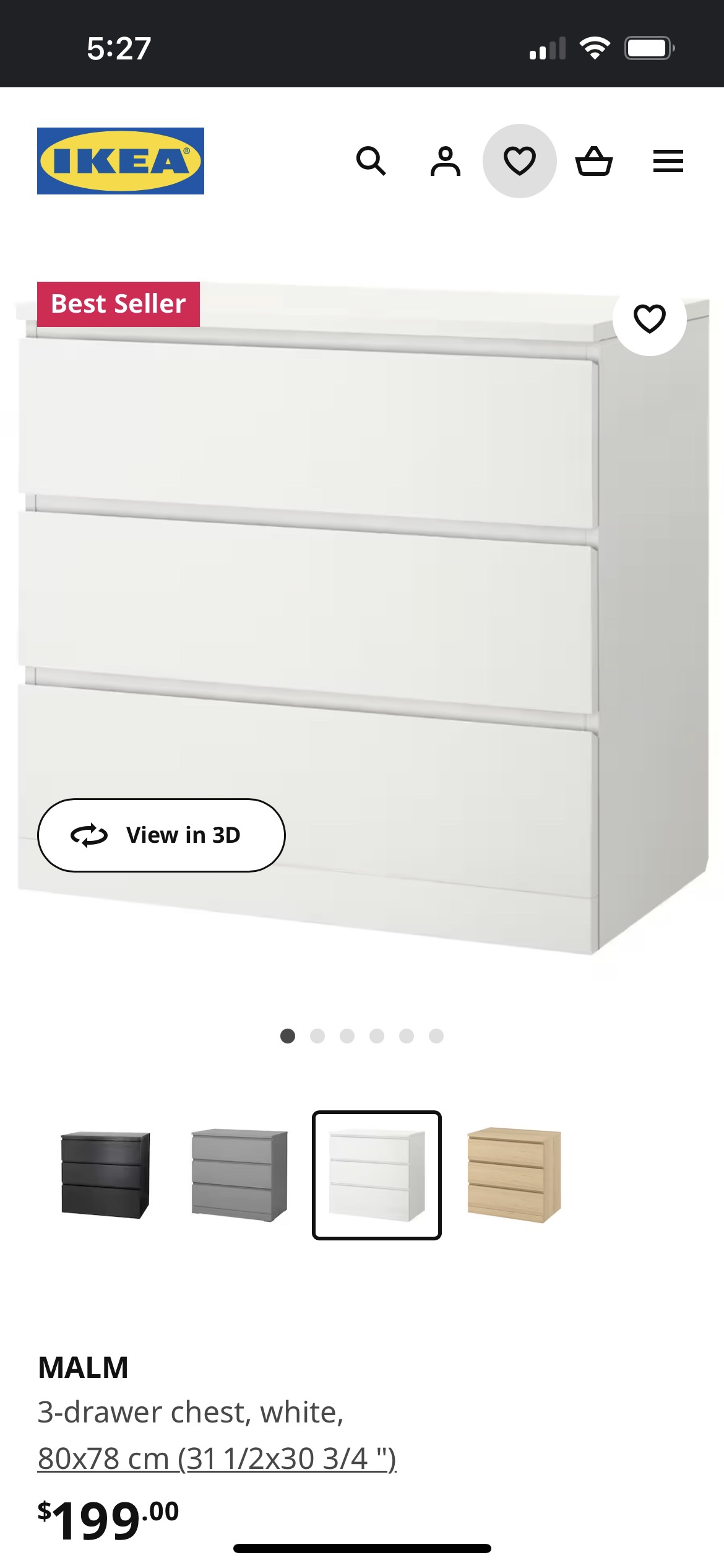 Ikea Malm 3 drawer chest - photo 2