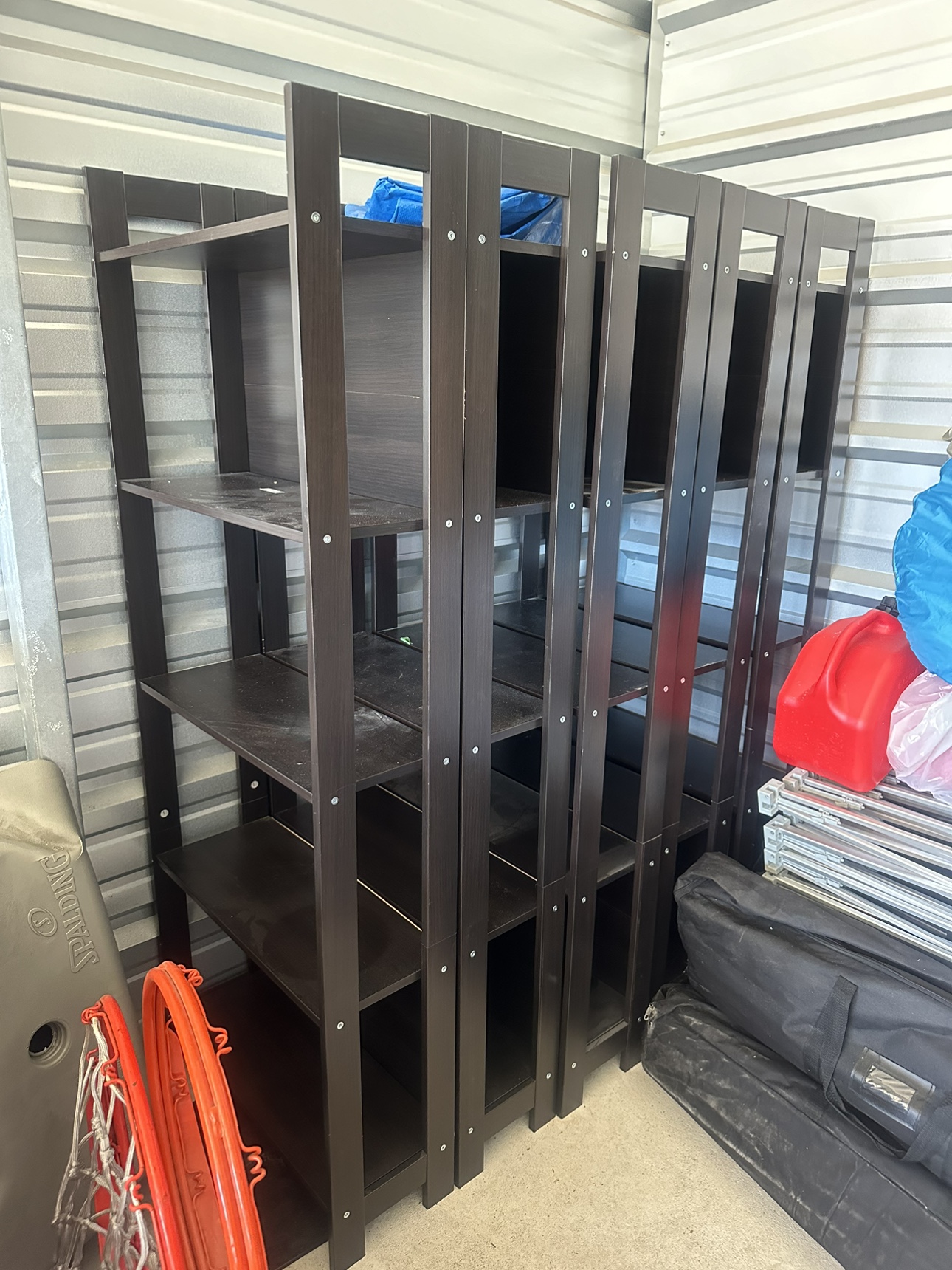 IKEA shelving x 5