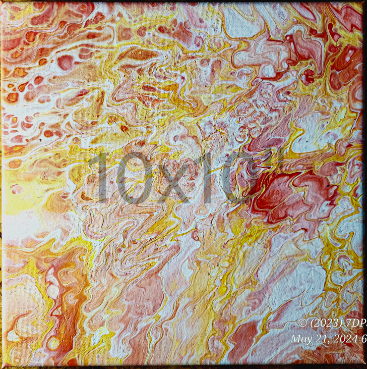 Abstract Acrylic Pour Painting