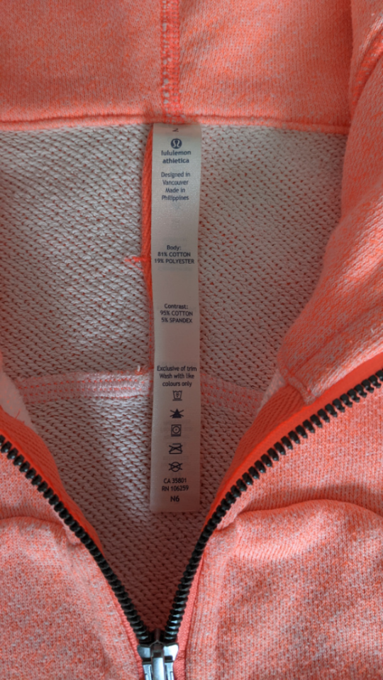 lululemon define jacket pink orange size 2 - photo 3