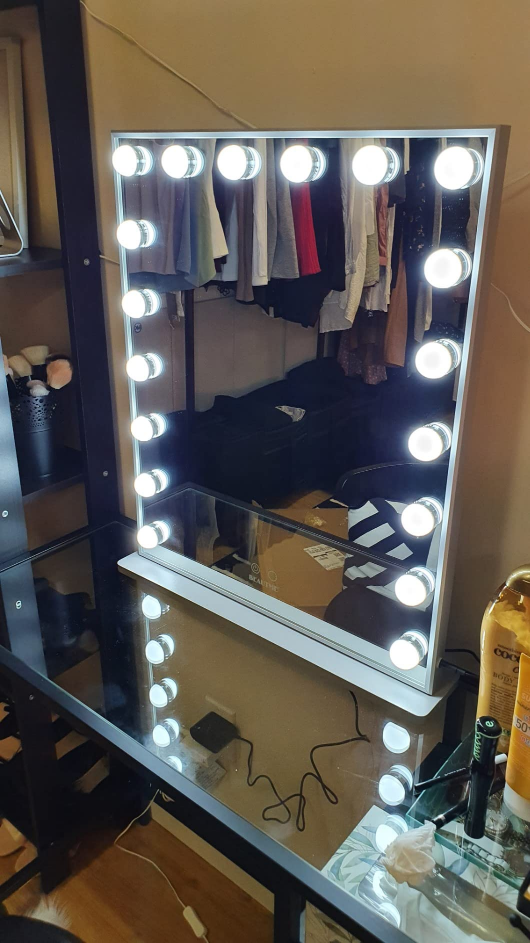 Vanity Mirror with Dimmable Touch Control LED Hollywood Bulbs