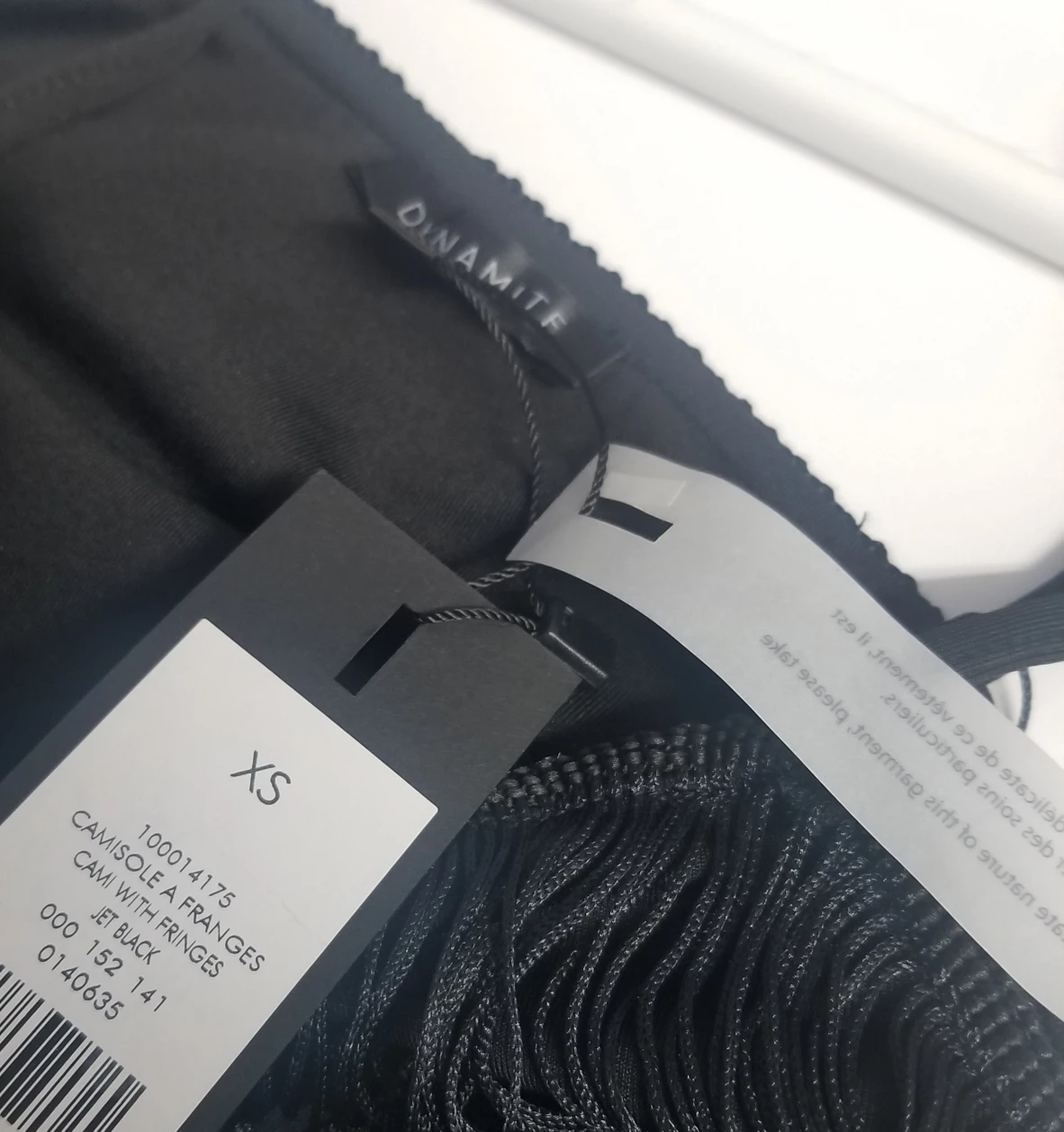 Sexy Cami with Fringes, Jet Black Crop Top XS, NWT image indicator(8)