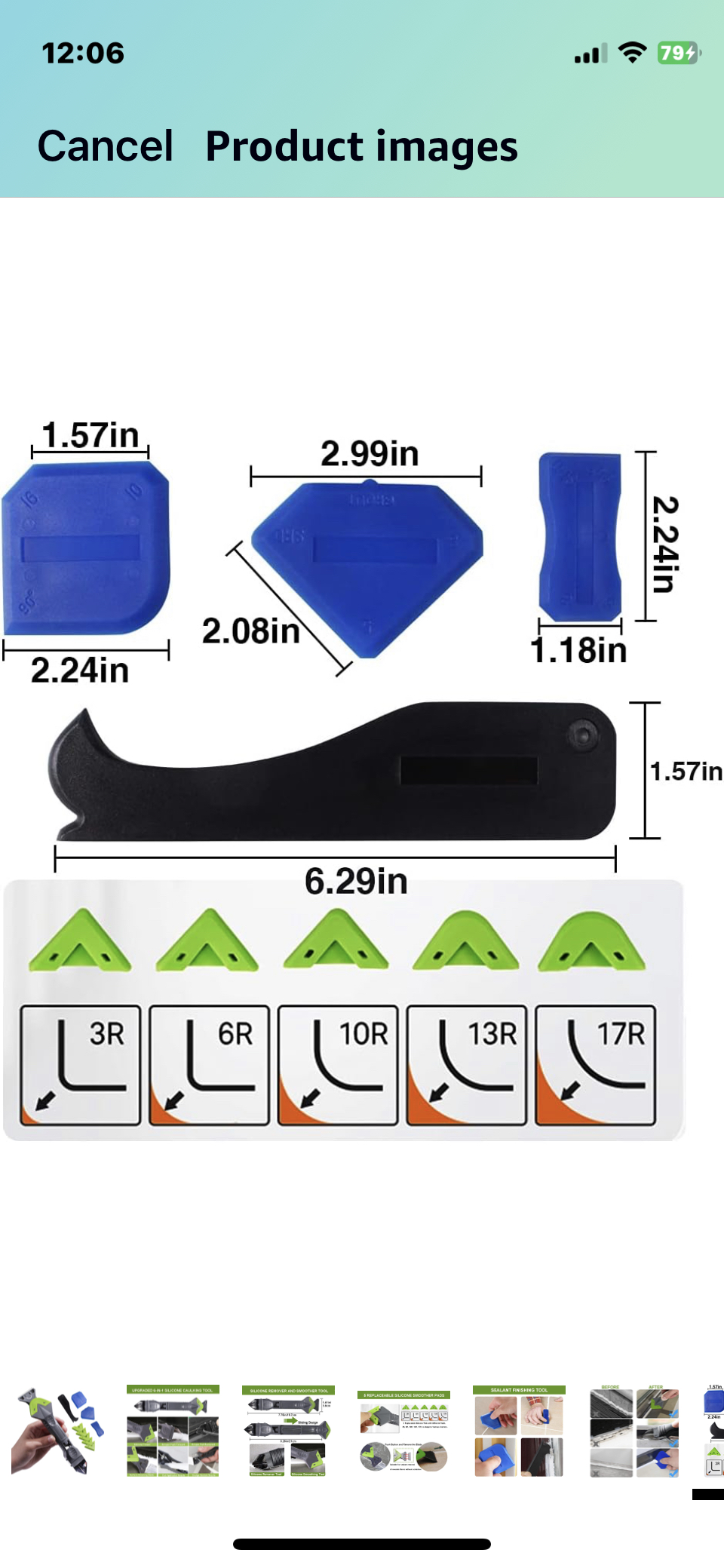 5 in 1 Silicone Caulking Tool Kit image indicator(8)