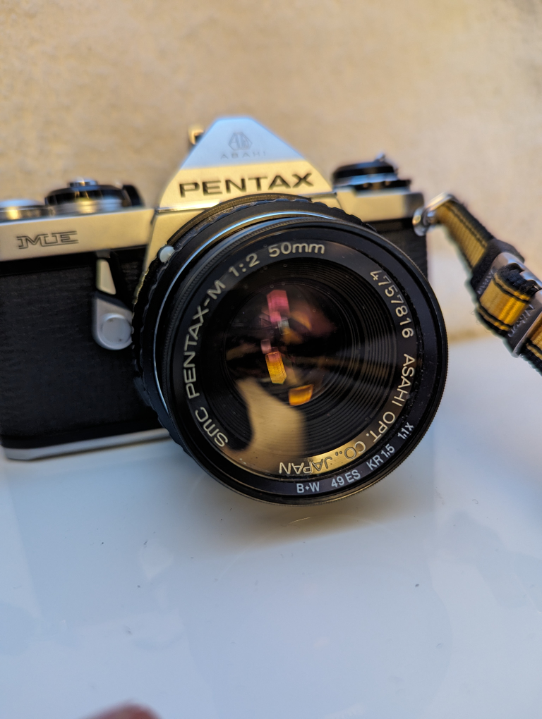 Pentax ME 35mm SLR Film Camera Silver From Japan #1371 image indicator(2)