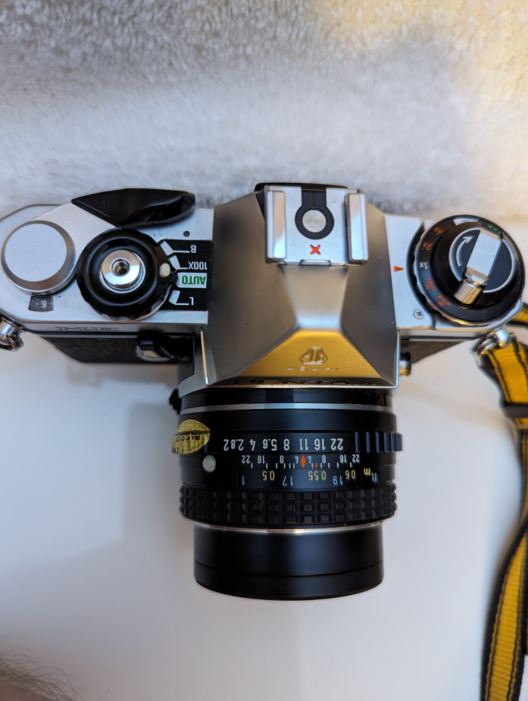 Pentax ME 35mm SLR Film Camera Silver From Japan #1371 image indicator(3)