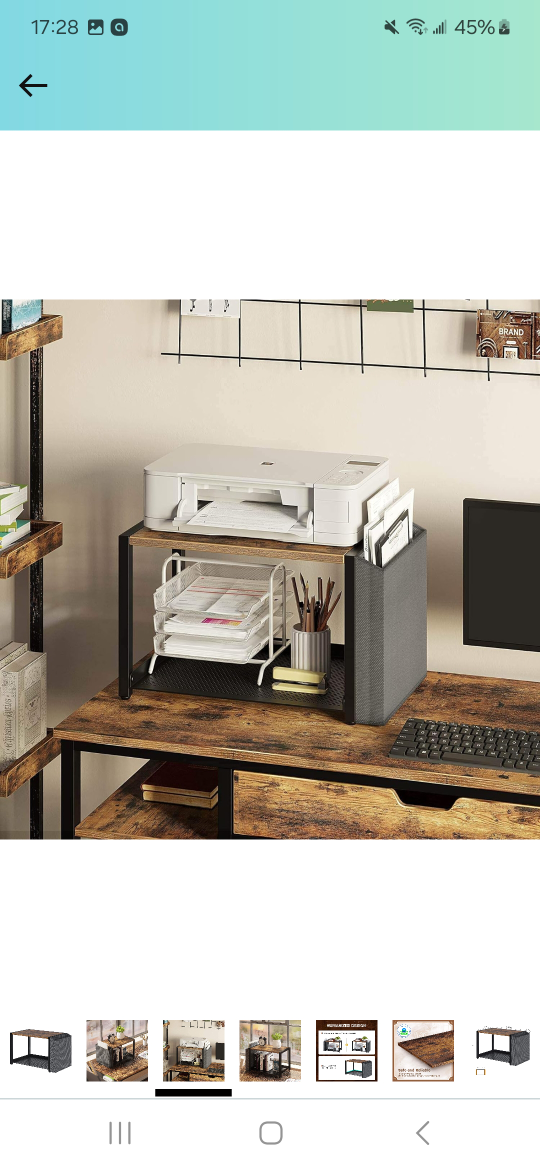 Printer Stand with Storage Bag, Multi-Purpose Desk Organizer - photo 2