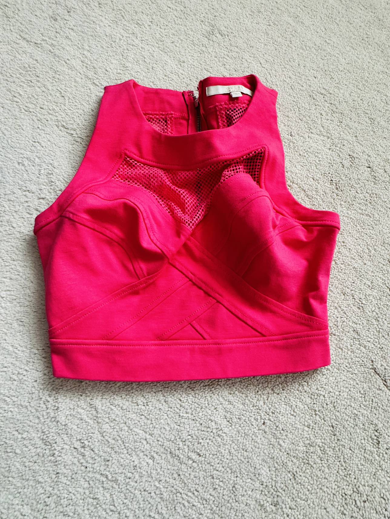 Cropped up bright pink