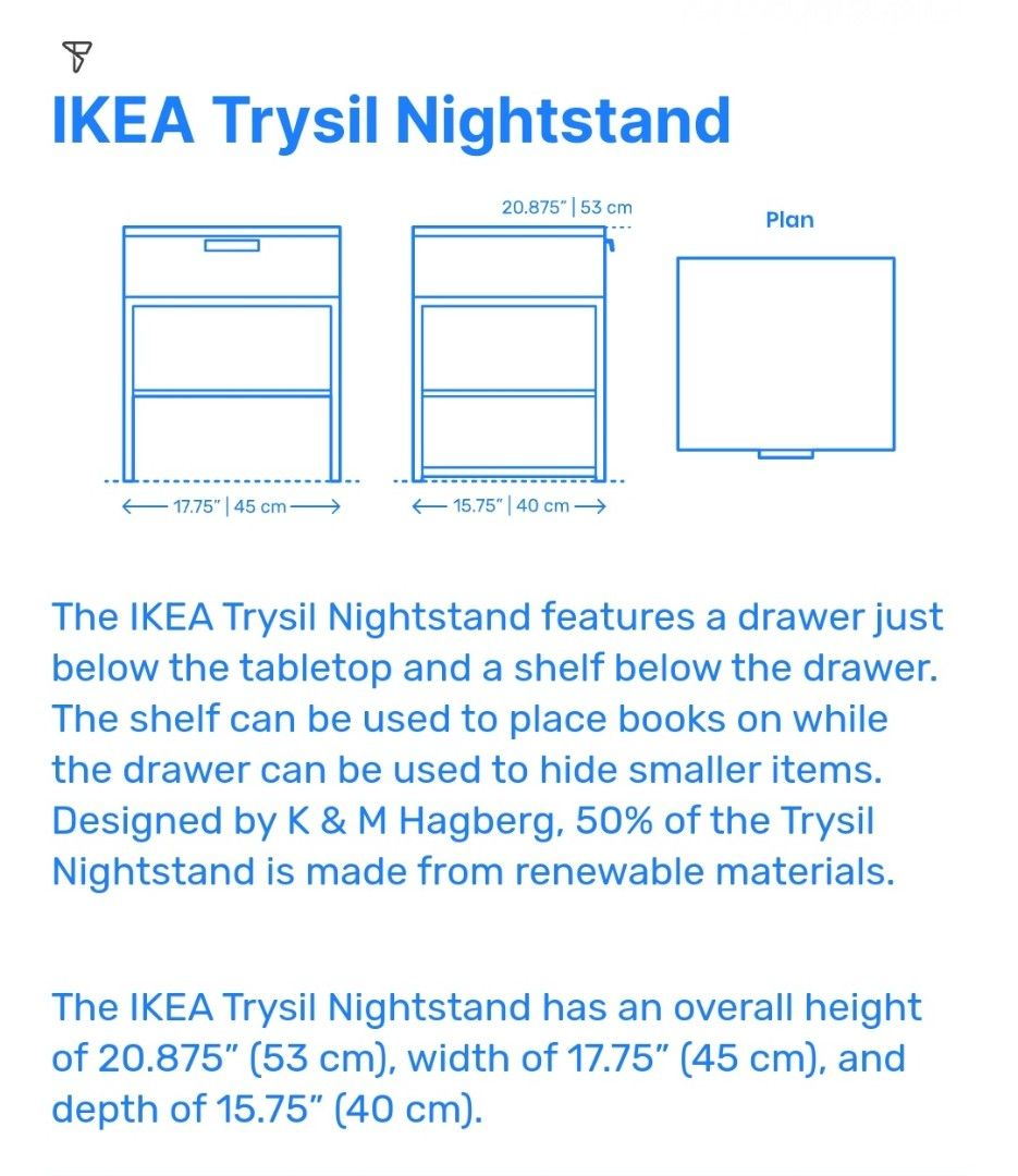 Trysil Ikea Side Tables set of 2 - photo 4
