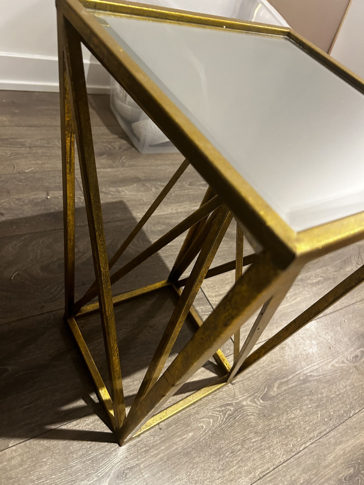 Wayfair small mirror gold side table - photo 2