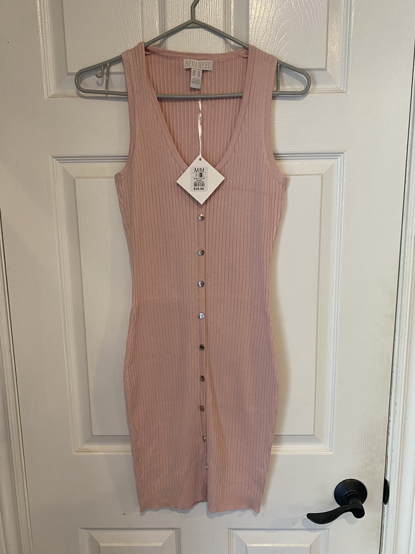 Pink Buttoned Dress thumbnail
