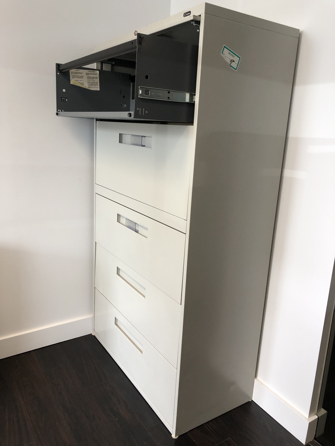 2 x 4-drawer filing cabinets with additional storage - photo 2