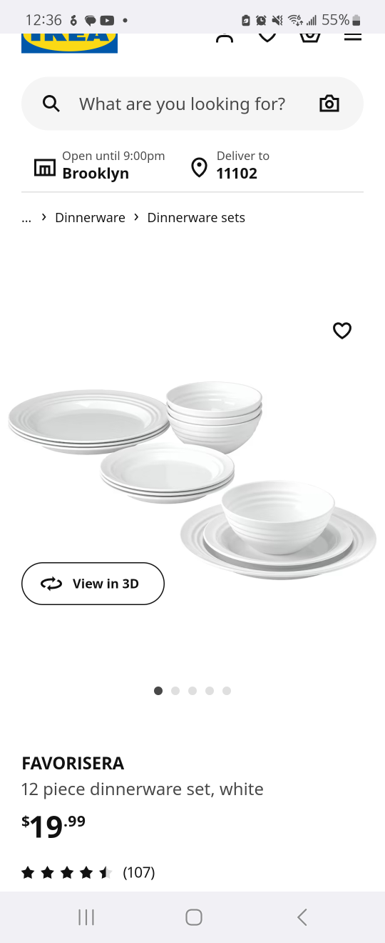 IKEA Dish & Bowl set 12pc