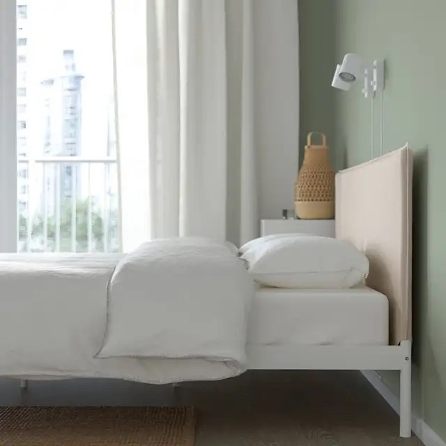 IKEA KLEPPSTAD Bed frame | white/Vissle beige | Queen - photo 4