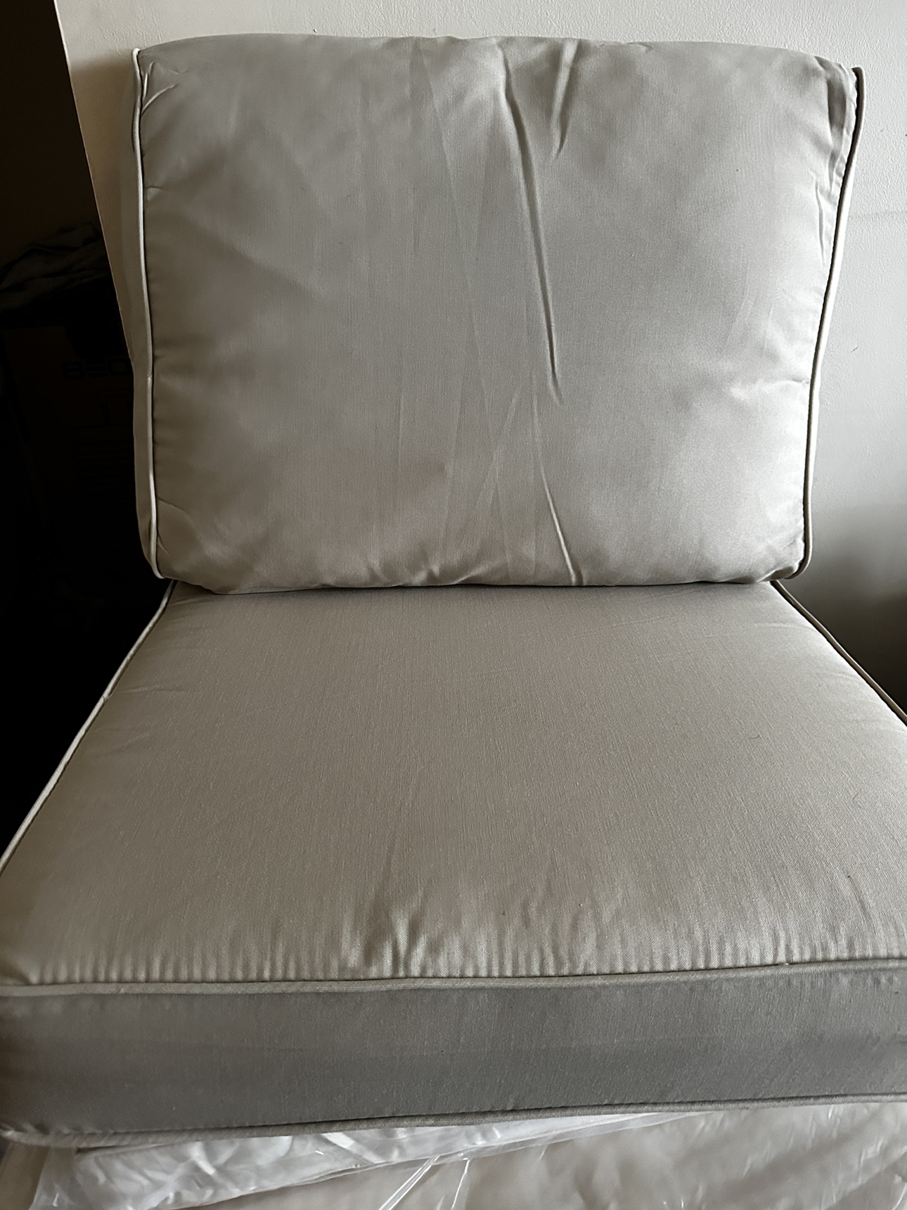 Brand new patio cushions in beige colour thumbnail