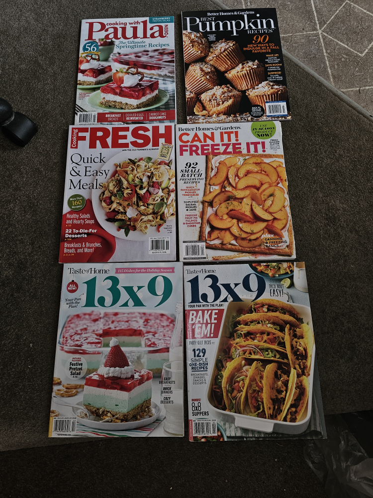 #freecycle six cooking magazine 🥕