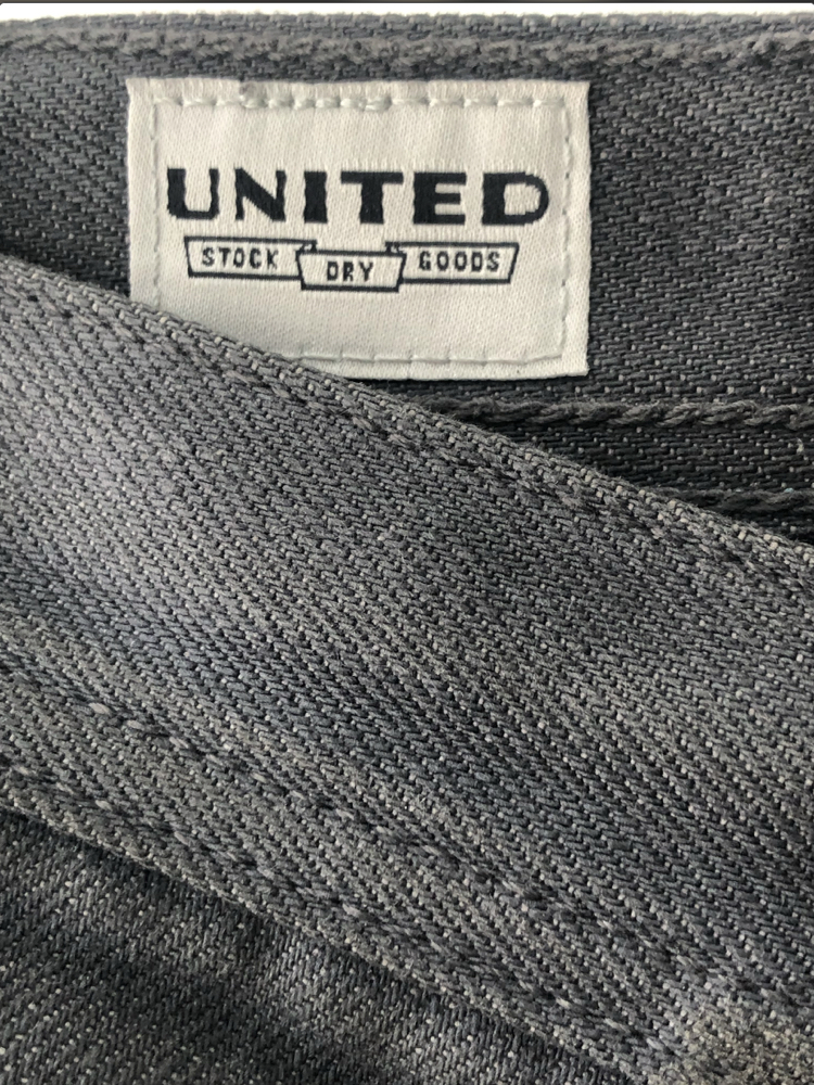 Men's Sz30 (Orig $197) UNITED Japanese Grey Raw Selvedge Denim image indicator(5)