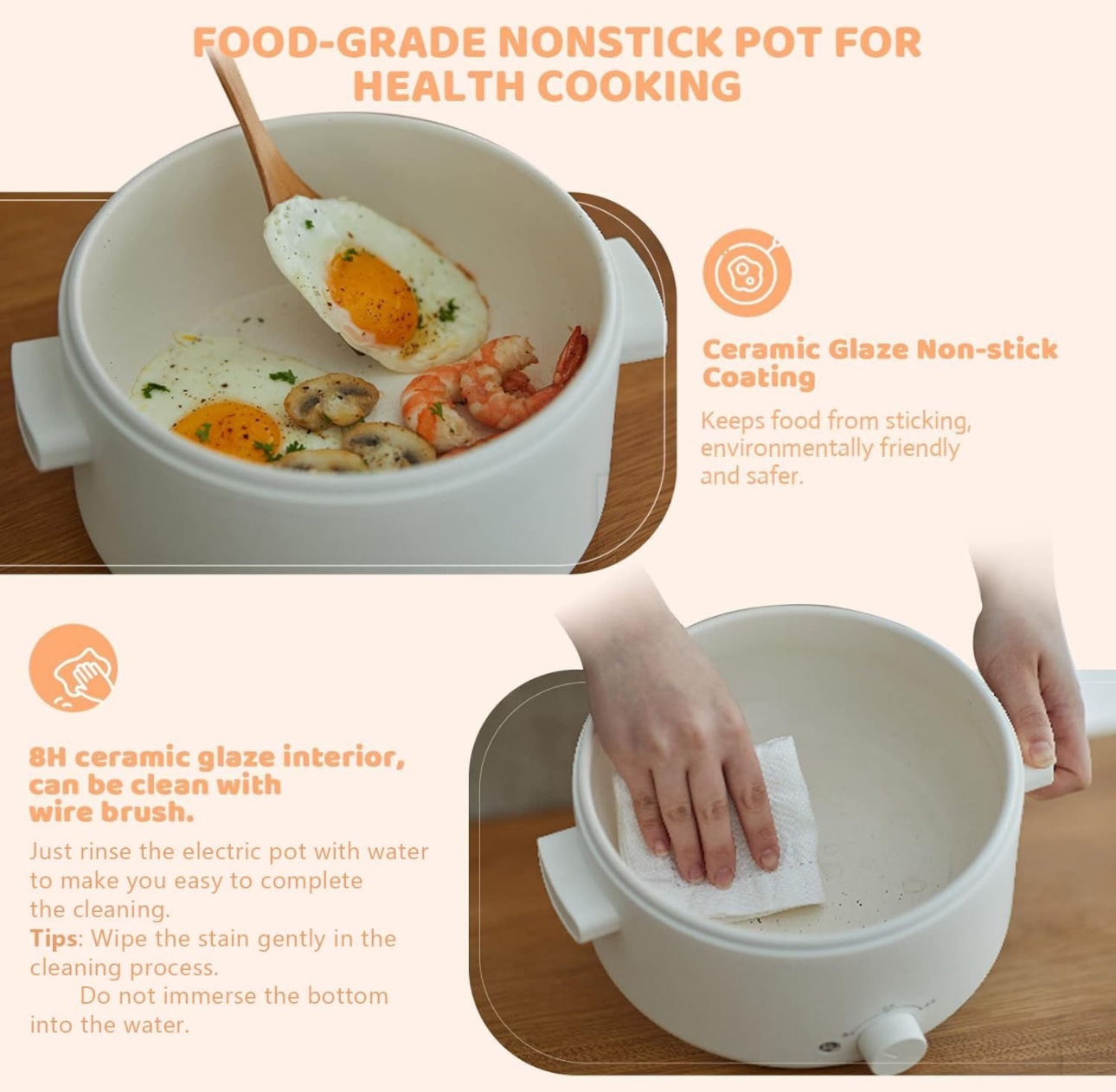 Olayks 3L Electric Pot Non-Stick with Adjustable Power Control - photo 5