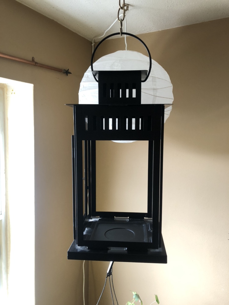 A Large Heavy Black Metal Lantern image indicator(2)
