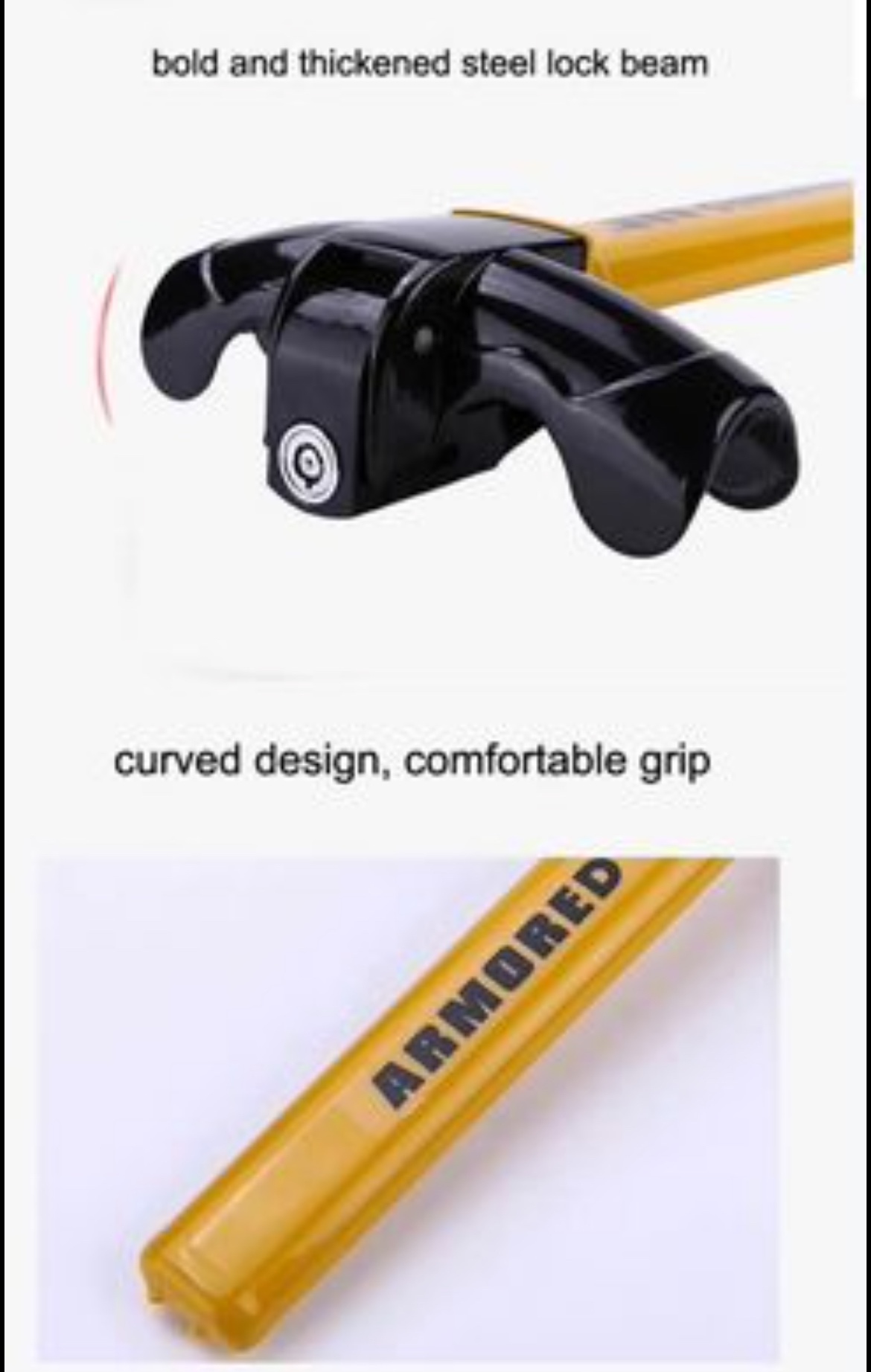 New Universal adjustable T shape steering wheel lock image indicator(6)