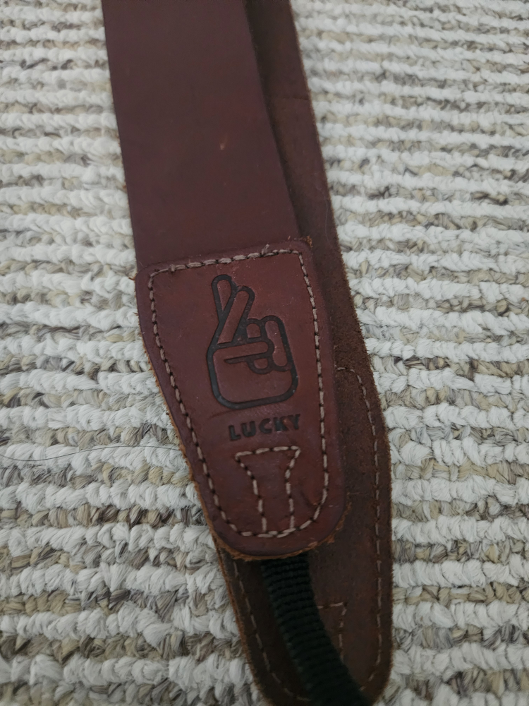 Lucky Brand Genuine Leather Camera Strap