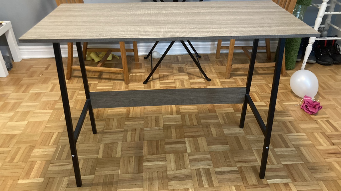 Wood pattern computer desk - photo 2