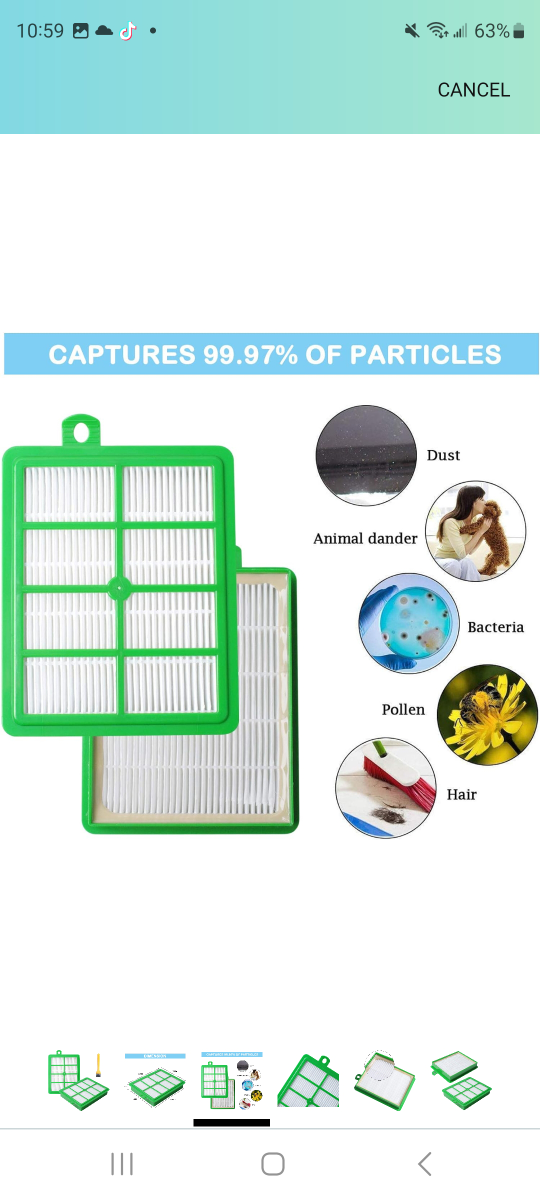 2 pack of H12 hepa filters image indicator(3)