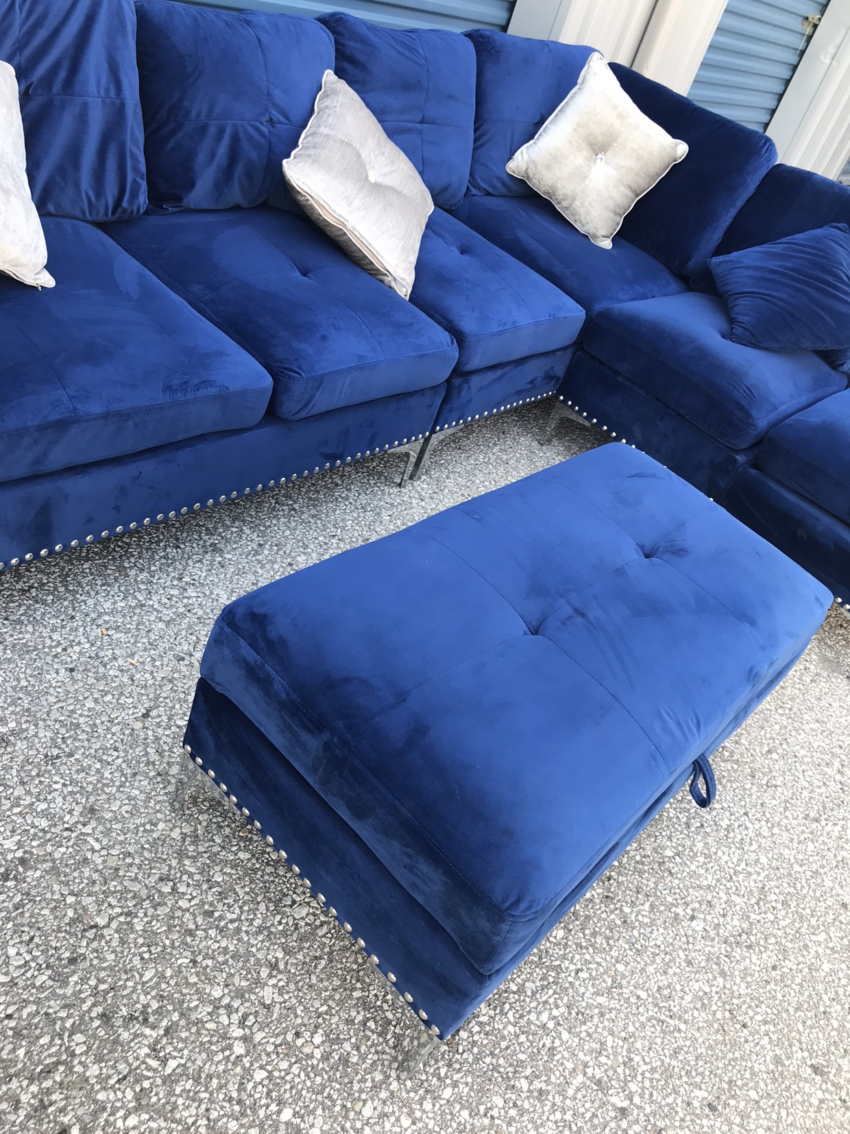 Big Corner Sofa Blue. - photo 5