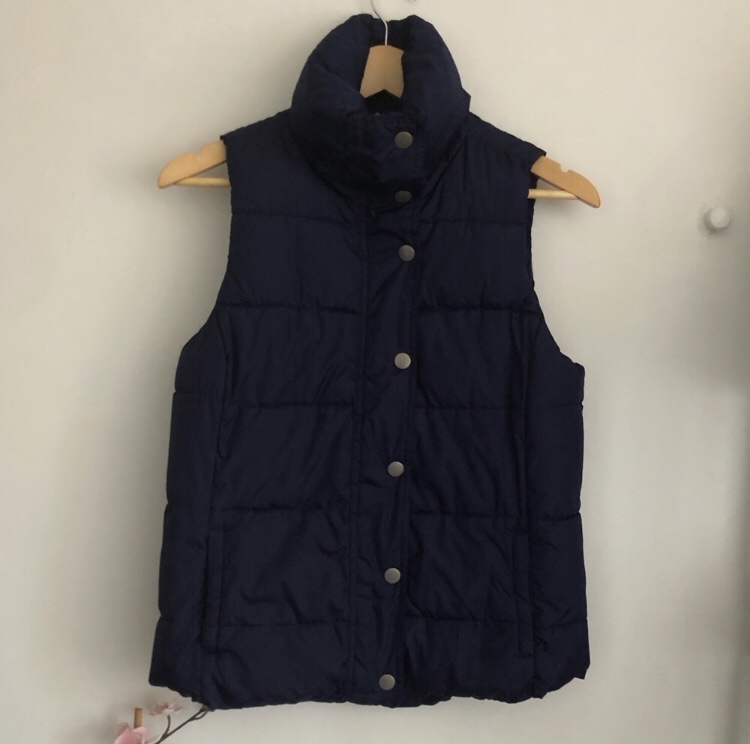 Navy Blue Puff vest thumbnail