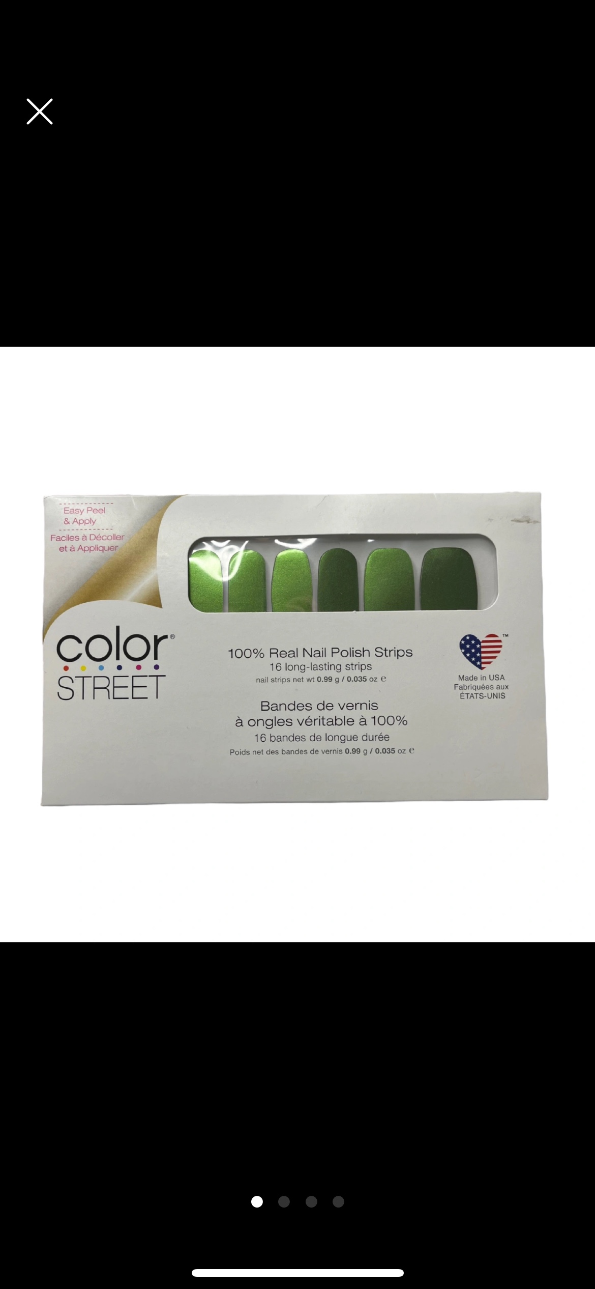 Color Street Viper Metallic Green Press On Nail Strips thumbnail