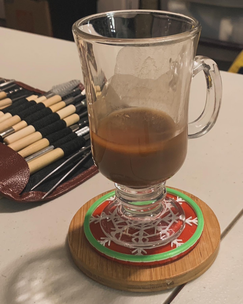 3D-printed snowflake  Christmas coaster 🥕 image indicator(4)