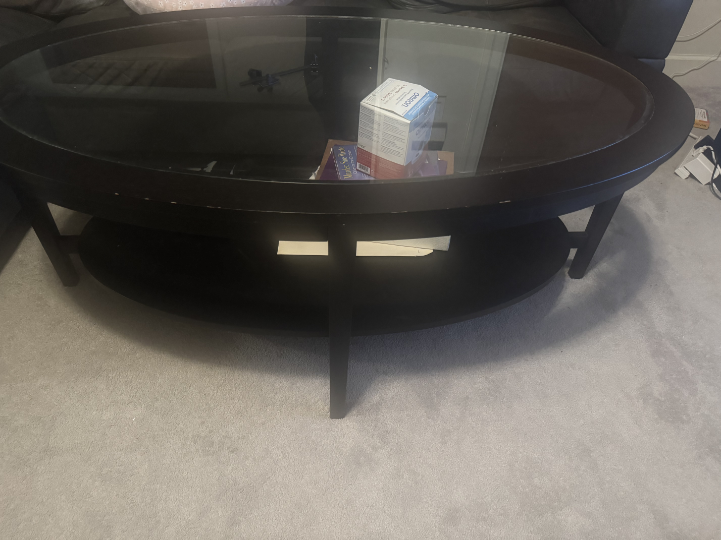 sectional sofa and glass coffee table - photo 4