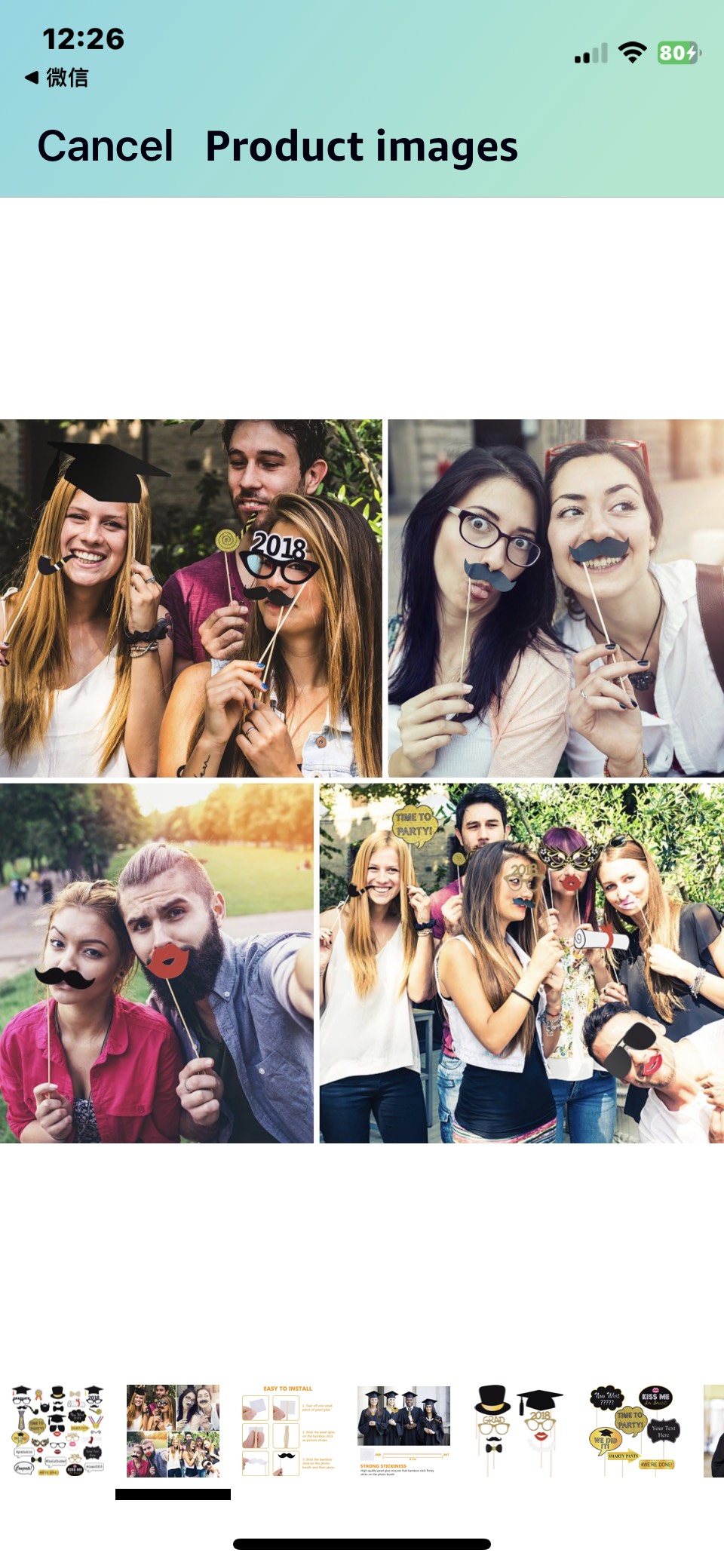 *Brand New* Adoric Graduation Photo Props Glitter image indicator(4)