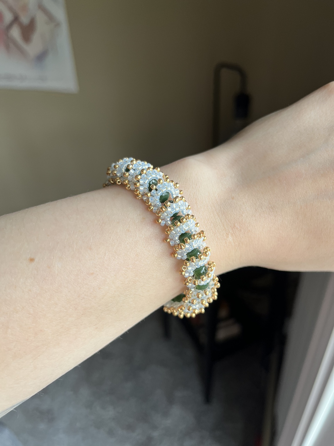 🍉🇵🇸Beaded caterpillar bracelet (handmade)🇵🇸🍉FUNDRAISER