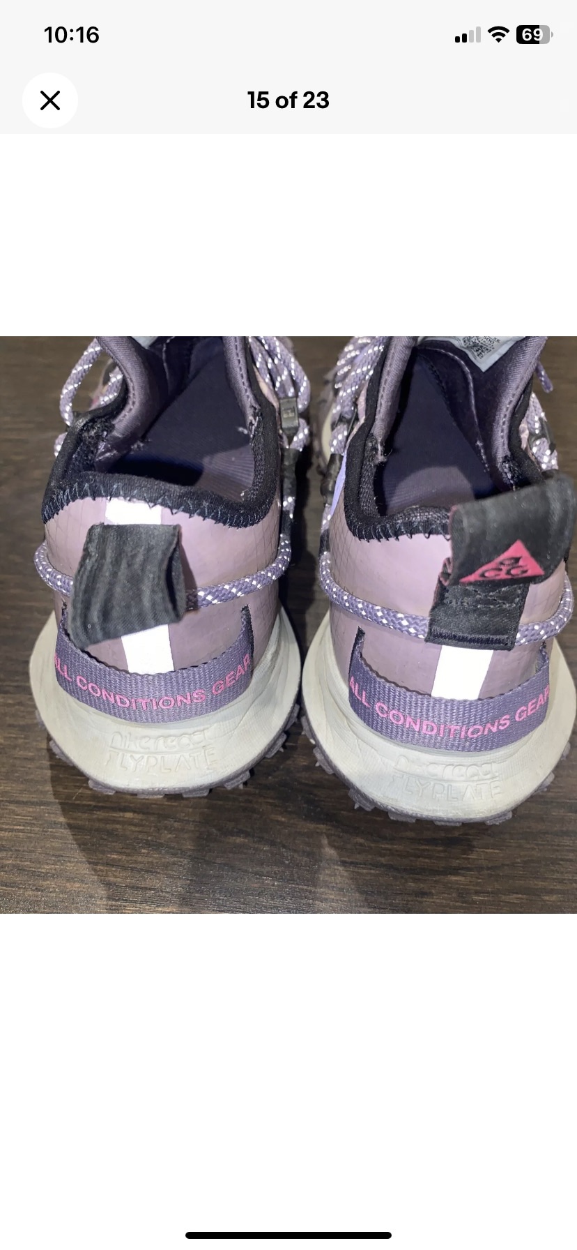 Nike ACG Mountain Fly Low Canyon Purple M Size 7.5 DQ1979-500 image indicator(10)