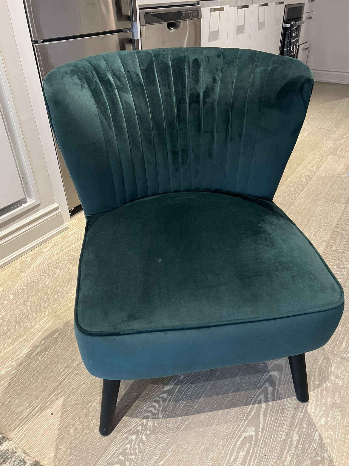 Green Velvet Structube Chair - Great Condition - photo 2