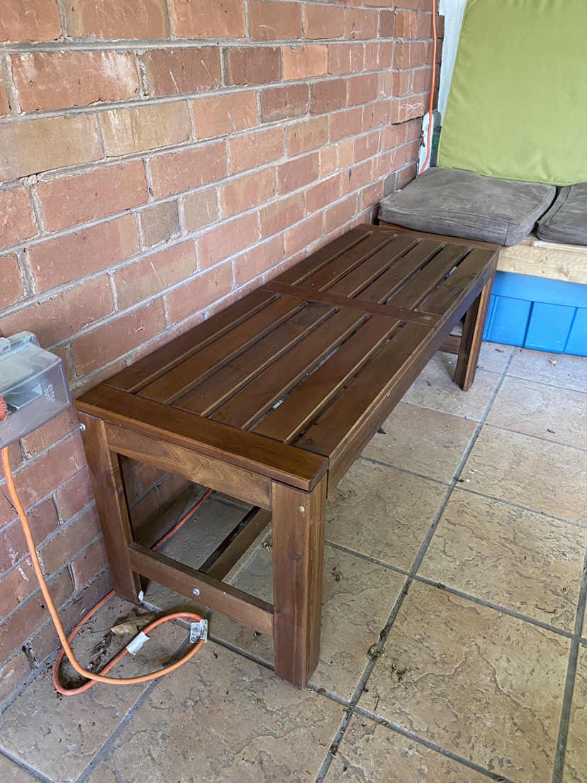 Outdoor patio bench